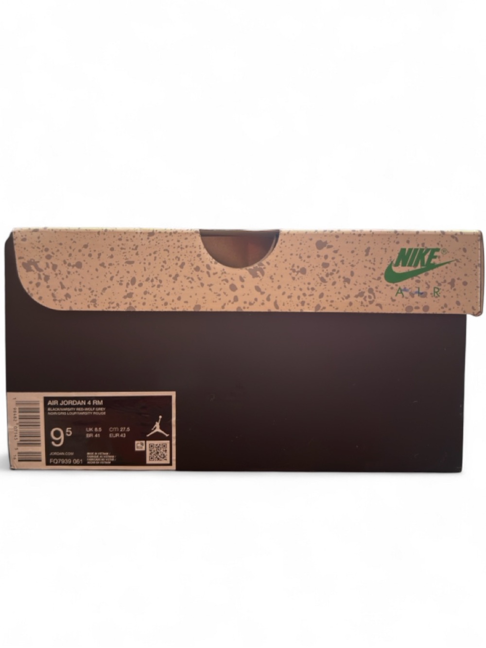 Nike Air Jordan 4 RM ‘Black Cement’ Shoes Size US Men’s 9.5/ Women’s 11 (NEW) - Picture 8 of 8